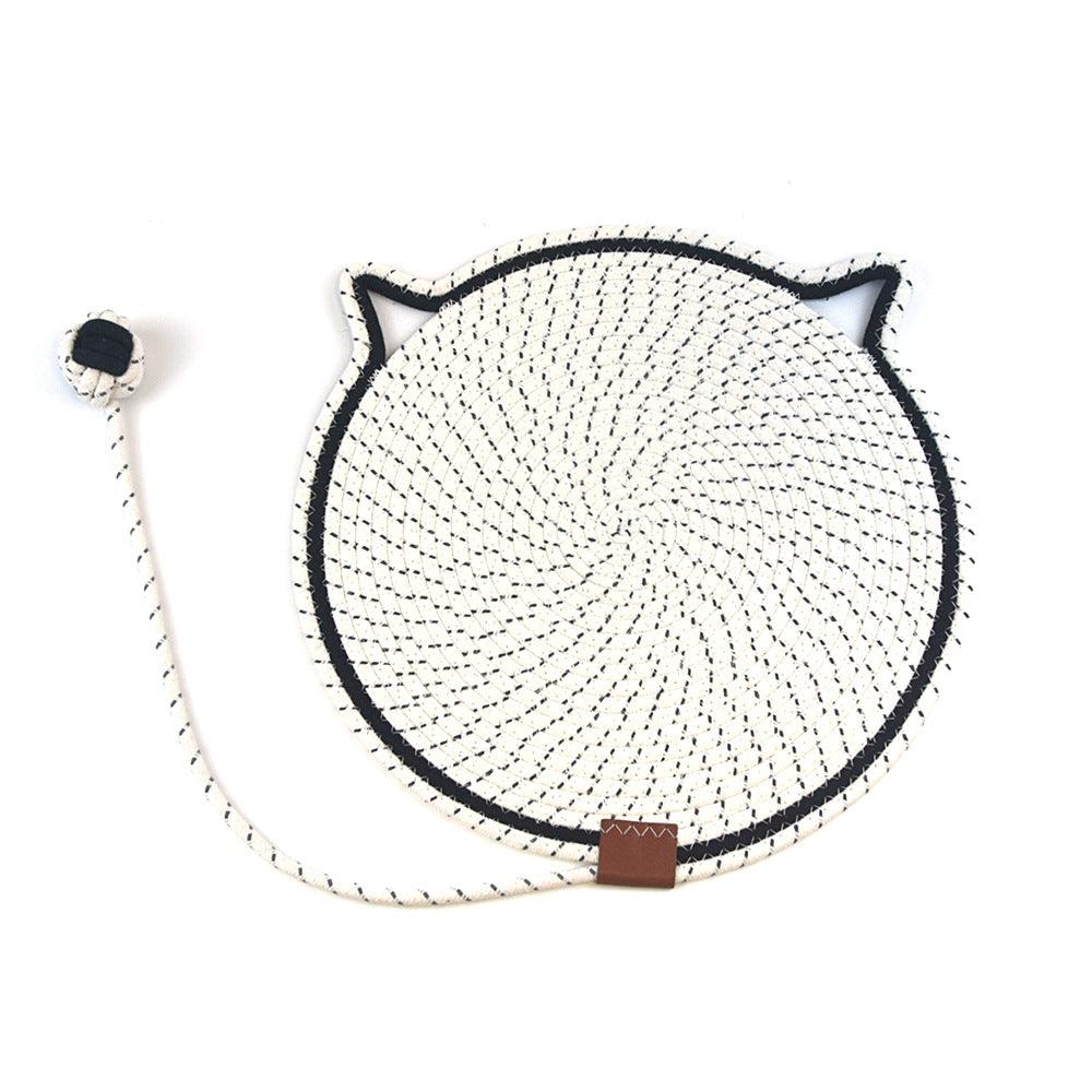 Woven cotton string cat scratch mat self hi ball one washable claw sharpener pet supplies 790272554865 - COCOMELODY