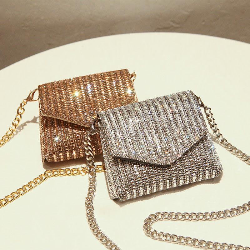 Rhine-diamond bag mini chain bag with sequins 716467540765 - COCOMELODY