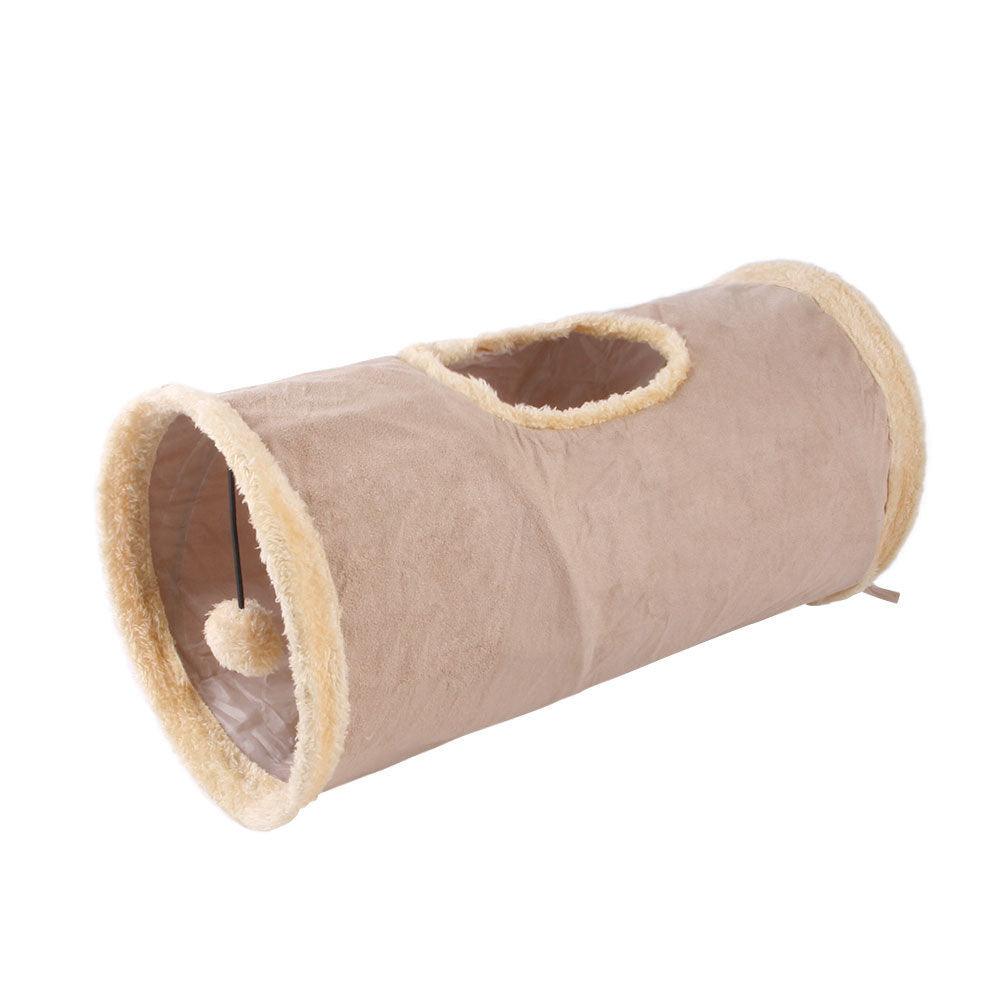 Pet cat aisle can hold folding suede cat pipe puzzle cat toy drill bucket 657151126511 - COCOMELODY