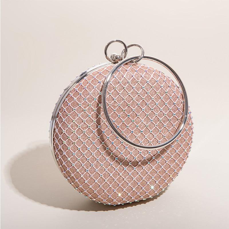 Small round bag ins Holding diamond-studded dinner bag Round jackhammer bag 640797477916 - COCOMELODY