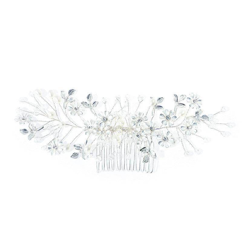 Crystal Pearl handmade crystal hair comb 716836390112 - COCOMELODY