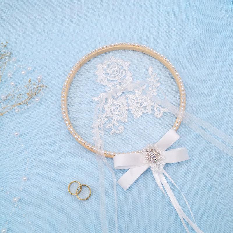 Handmade pearl bud ring pillow 599755872256 - COCOMELODY