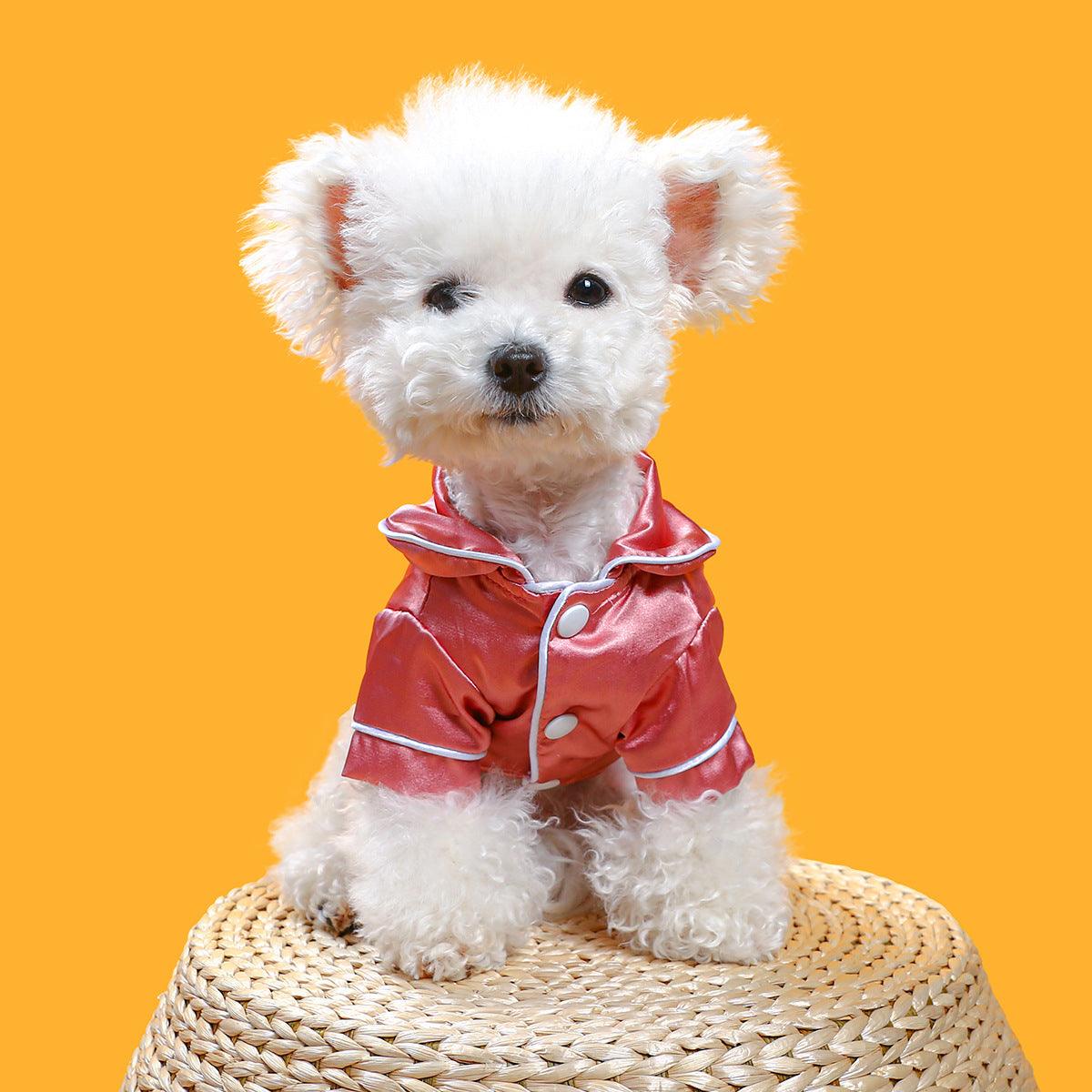 Pet dog and cat silk pajamas 576447198165 - COCOMELODY