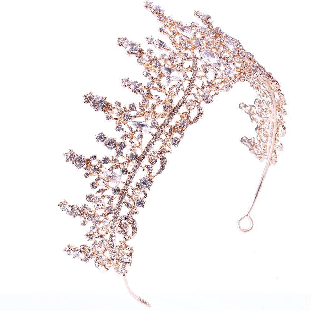 Baroque rhinestone alloy festival headband Crown Luxury tiara crown 651827787417