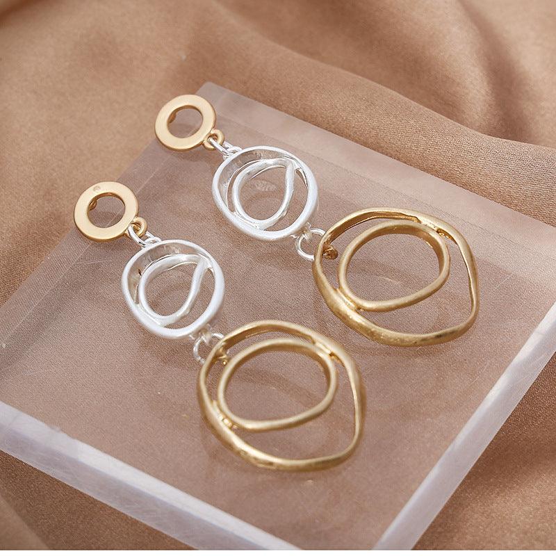 Temperament light luxury earpin fashion simple all matching earrings 672030684857 - COCOMELODY