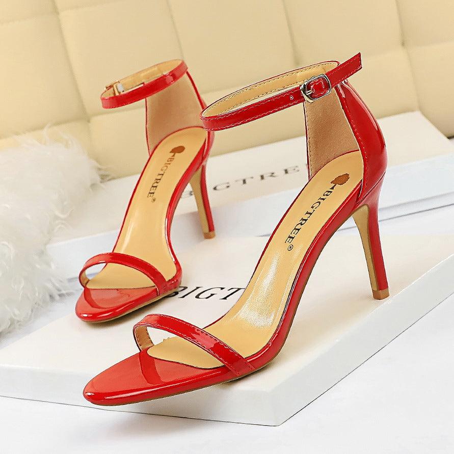 Ankle Strap Heels Stiletto heel Sandals Shoes 570982649397 - COCOMELODY