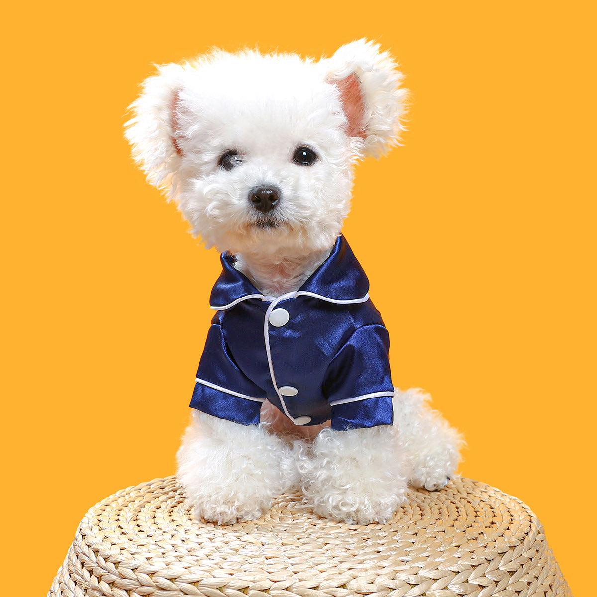 Pet dog and cat silk pajamas 576447198165 - COCOMELODY