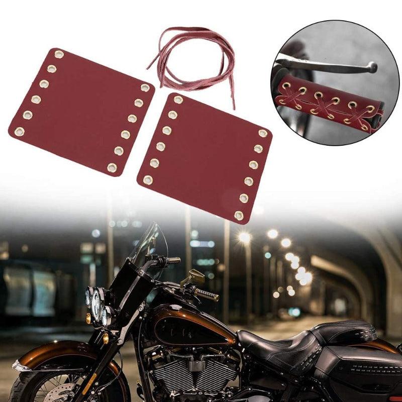 Vintage leather bike handle covers adjustable mountain bike accessories 717121092258 - COCOMELODY