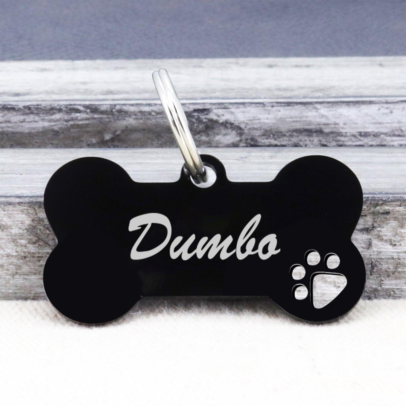 Creative nameplate engraved pet stainless steel pet metal ID dog tag 807675011388 - COCOMELODY