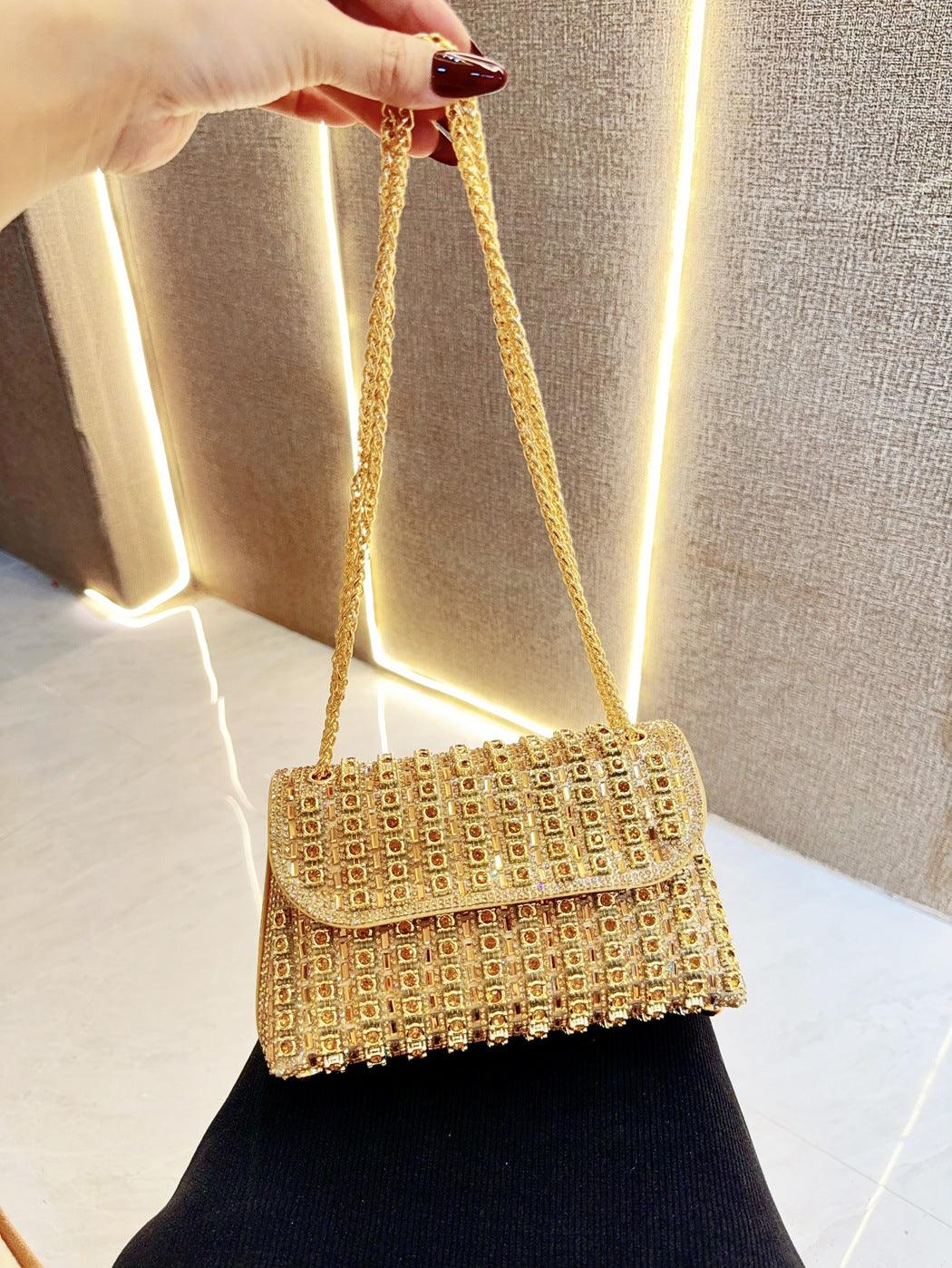 Vintage underarm bag Stylish rhinestone small bag Shoulder Bag Crossbody dinner bag 777753447631 - COCOMELODY