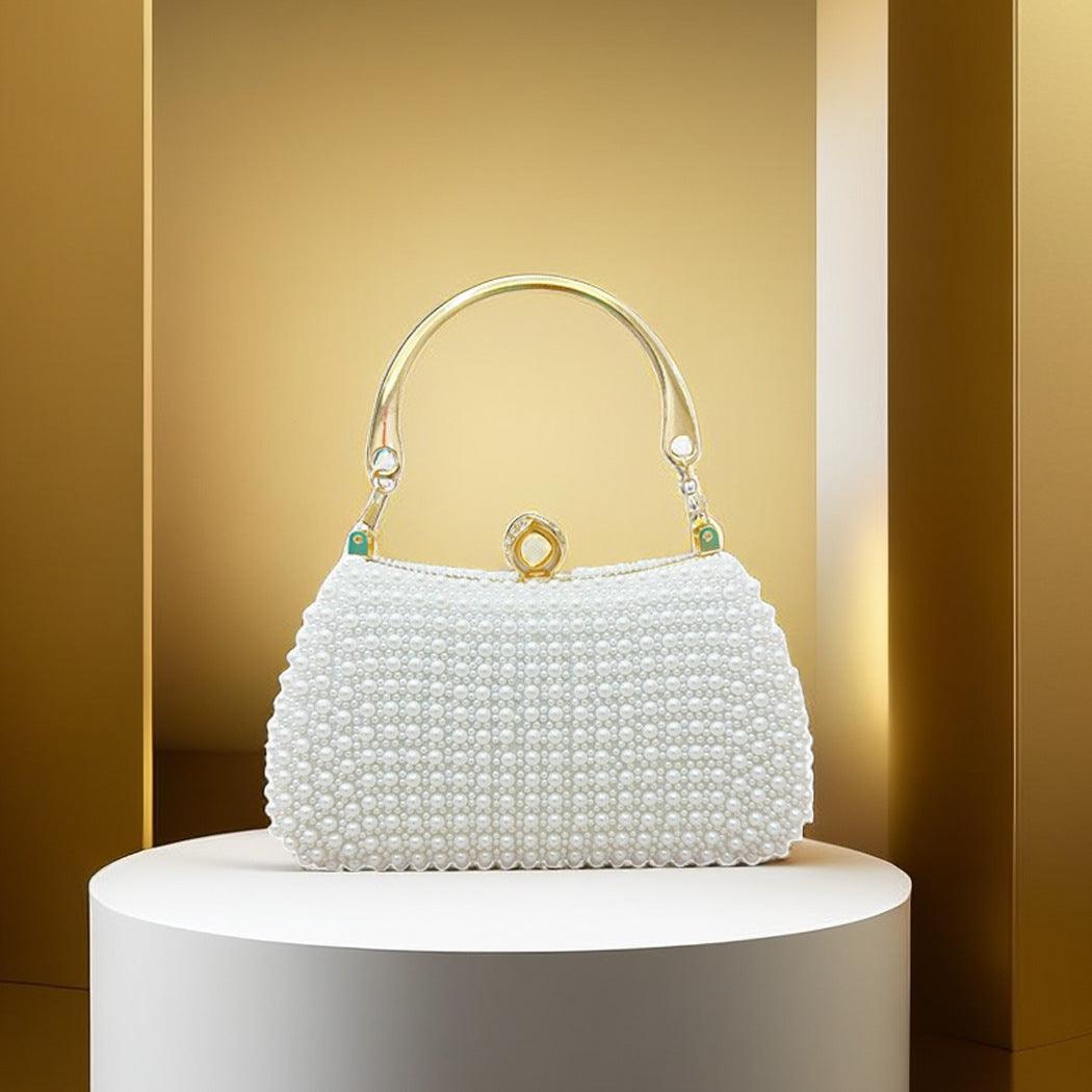 Pearl Tote Party Dress Party bag Evening bag Diagonal dinner bag 758596864368 - COCOMELODY