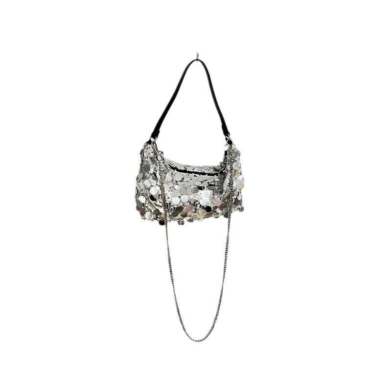 Sequined dumpling shoulder crossbody bag 778399726408 - COCOMELODY