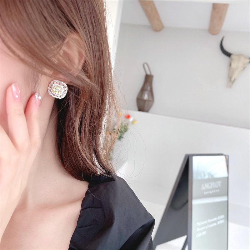 Zircon stud earrings 674517150314 - COCOMELODY