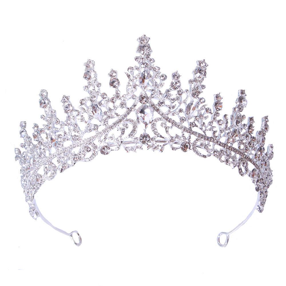 Baroque rhinestone alloy festival headband Crown Luxury tiara crown 651827787417