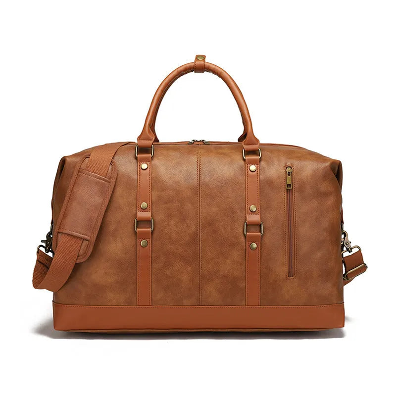 Business style solid color travel bag outdoor shoulder 661241140419 - COCOMELODY