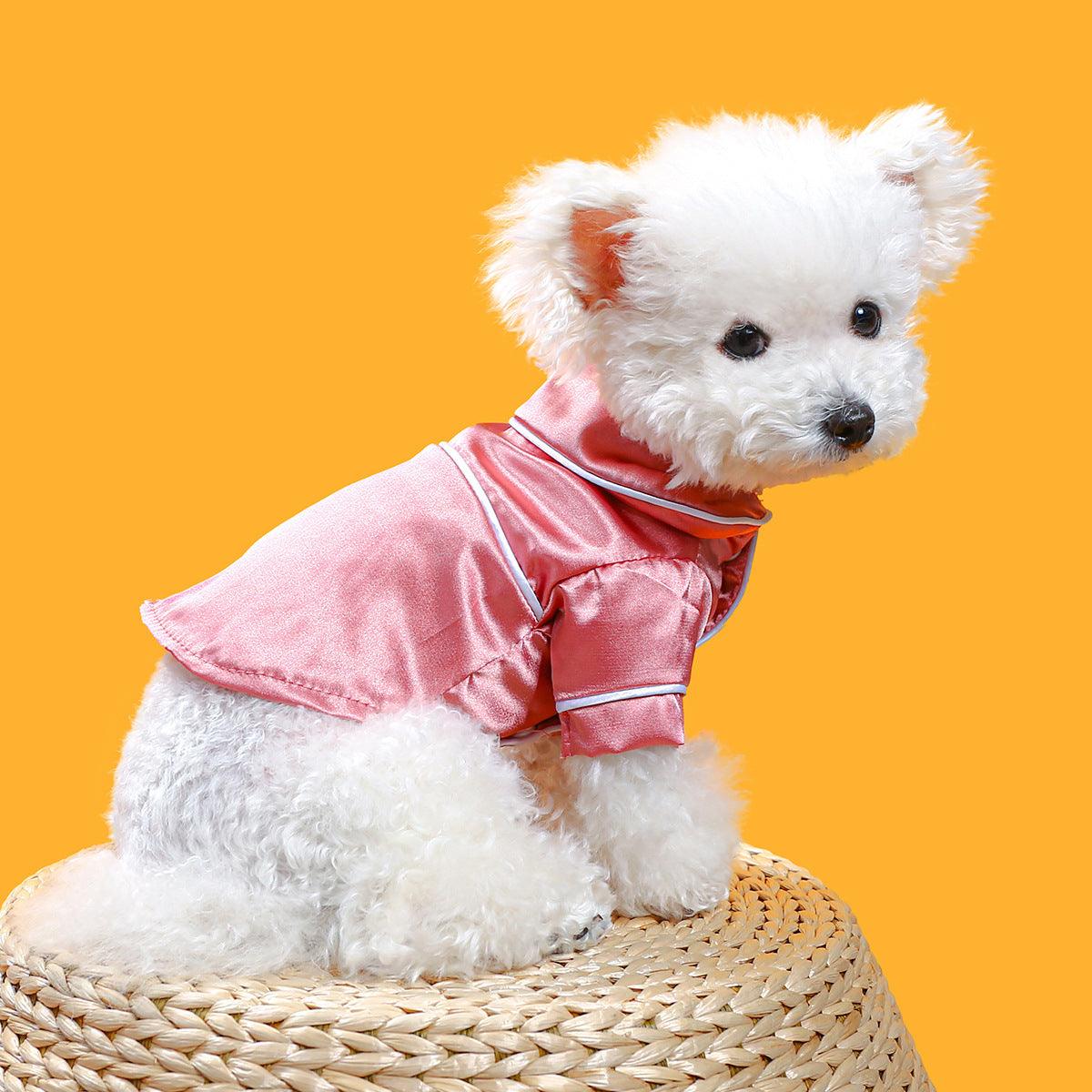 Pet dog and cat silk pajamas 576447198165 - COCOMELODY
