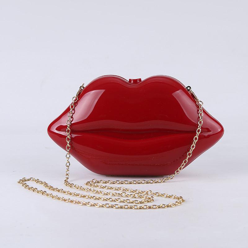 Acrylic Red Lips dinner bag 651077833983 - COCOMELODY