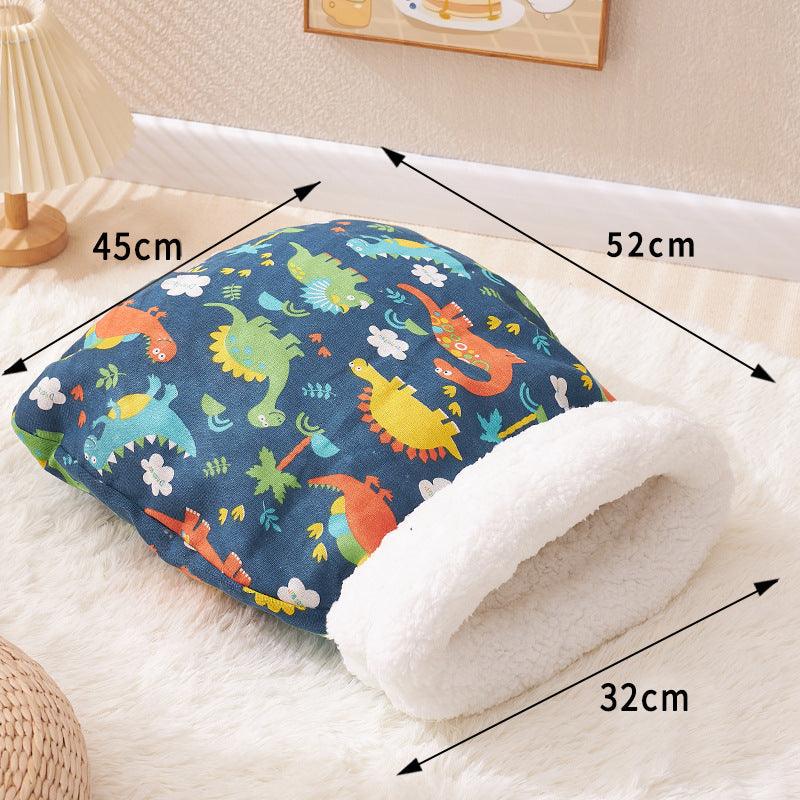 Winter warm enclosed cat bed Cat sleeping bag pet supplies 847107730999 - COCOMELODY