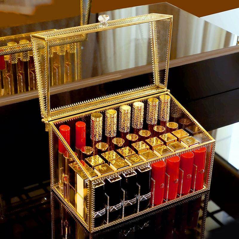 Lipstick storage box with cover European small luxury lip glaze shelf 624582009853 - COCOMELODY