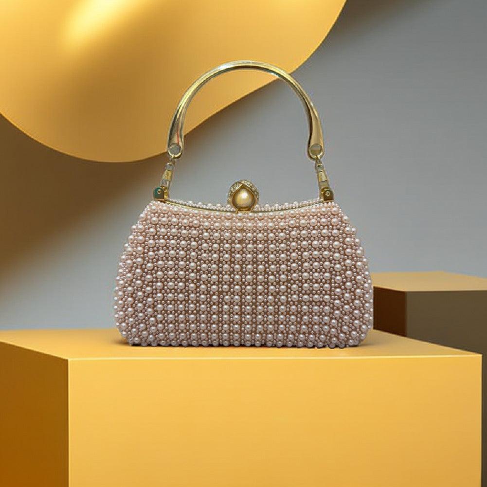 Pearl Tote Party Dress Party bag Evening bag Diagonal dinner bag 758596864368 - COCOMELODY