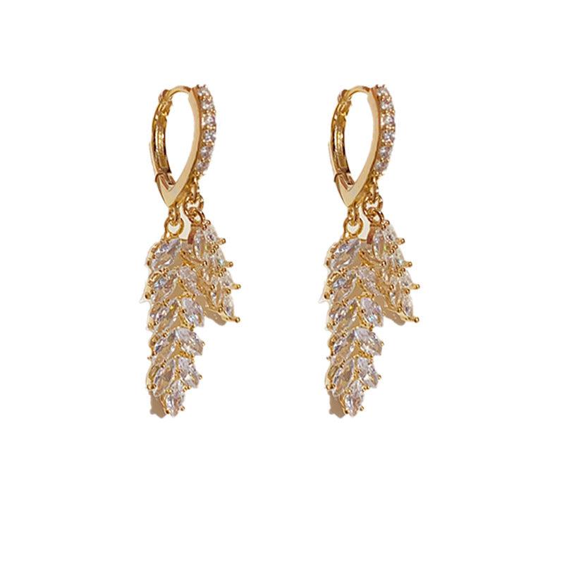 Earrings Bright Nebula Zircon Pearl Earrings 748956093496