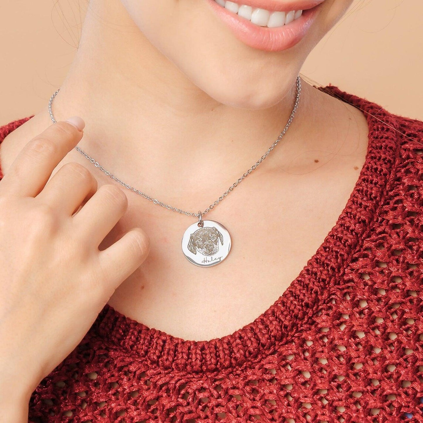 Personalized fashion versatile round necklace 792185123099 - COCOMELODY
