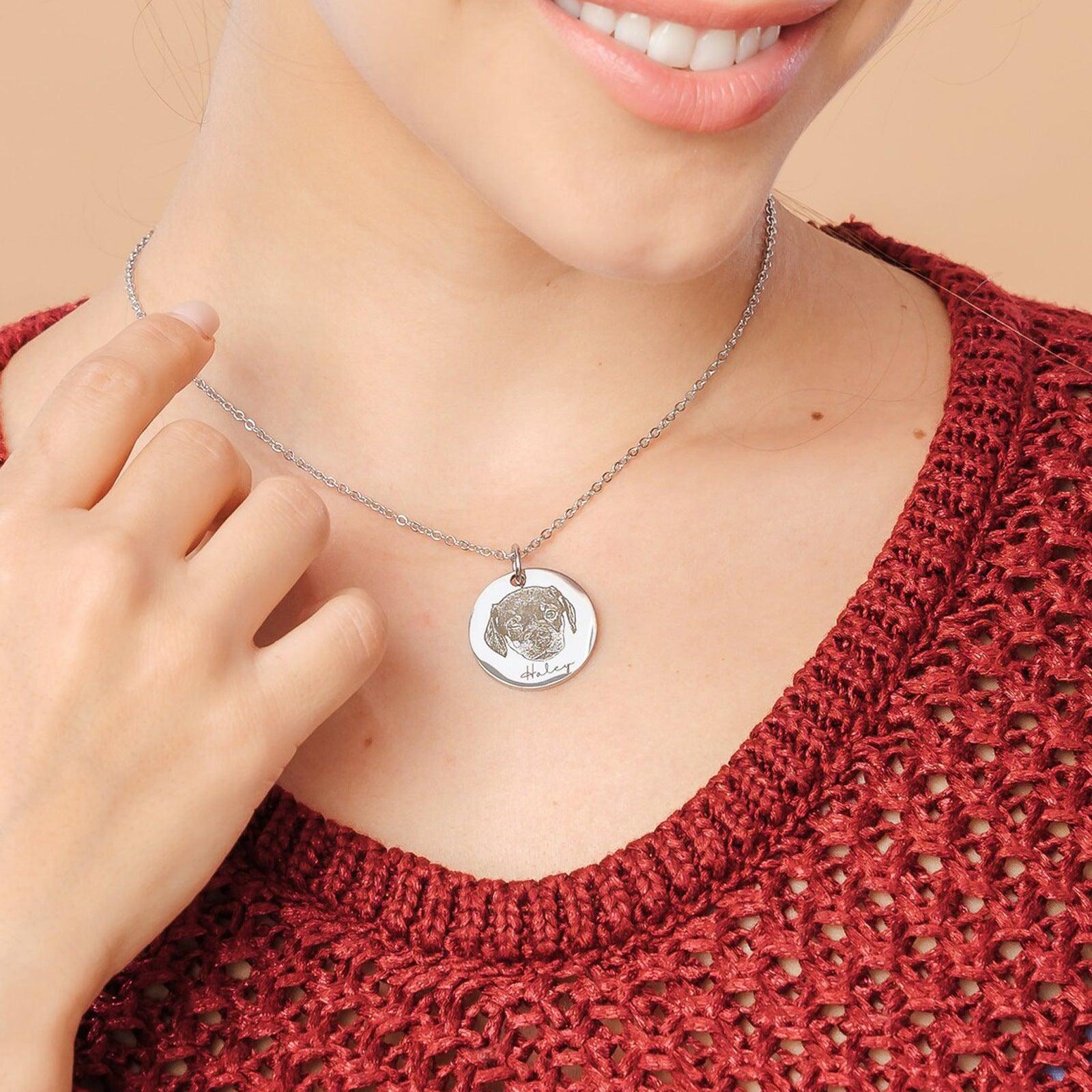 Personalized fashion versatile round necklace 792185123099 - COCOMELODY