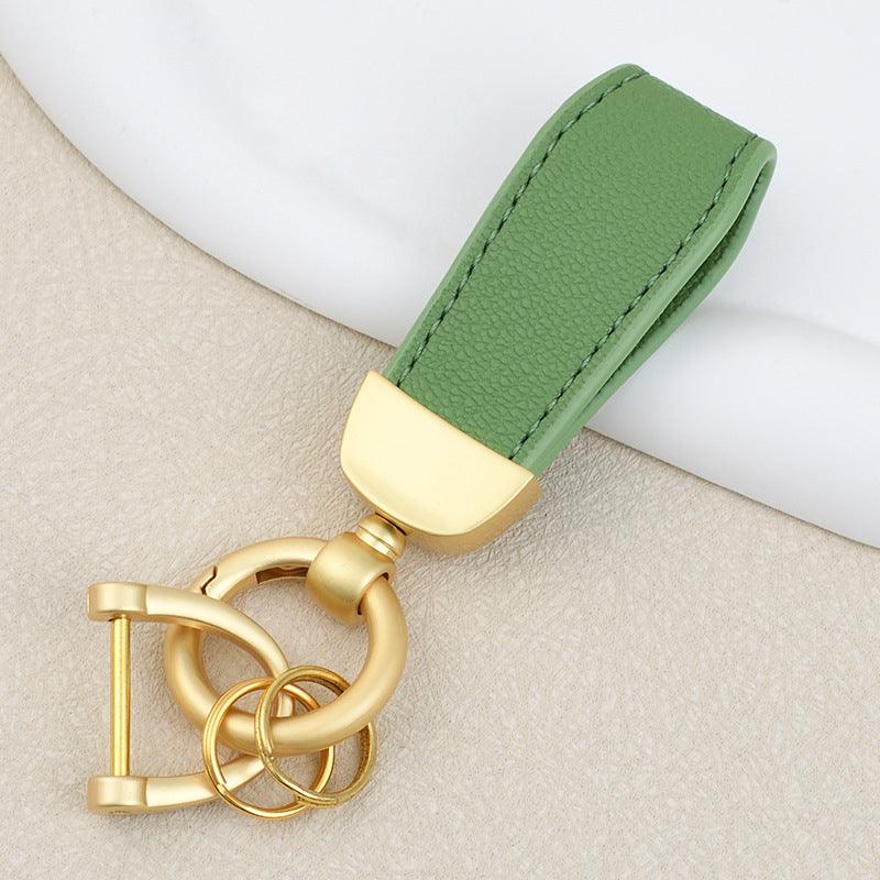 Men's car leather keychain candy-colored couple key pendant 710225427541 - COCOMELODY