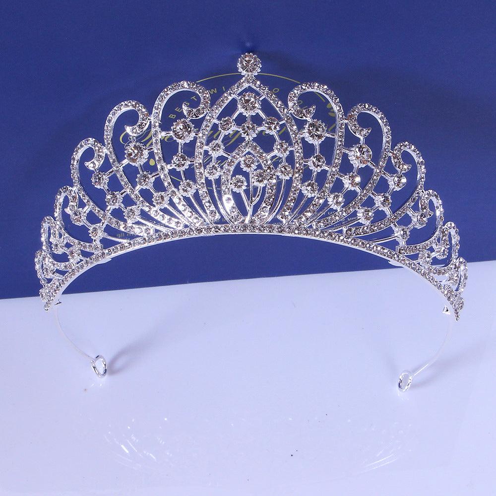 Bridal Crown Tiara Alloy Thick Silver Gold Crown Princess Bridal wedding accessories 650390631349