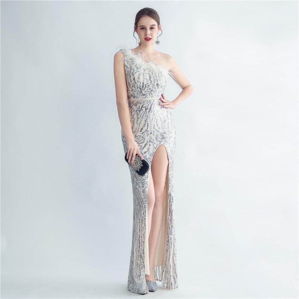Trumpet-Mermaid Floor Length Sequins Evening Dress 732575208183 - COCOMELODY