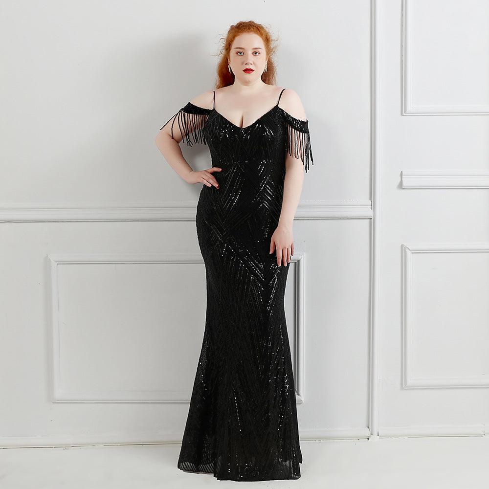 Trumpet-Mermaid Floor Length Sequins Evening Dress 647407958301 - COCOMELODY