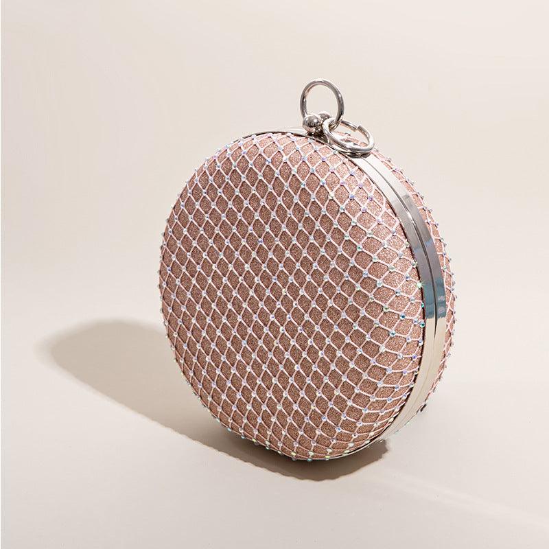 Small round bag ins Holding diamond-studded dinner bag Round jackhammer bag 640797477916 - COCOMELODY