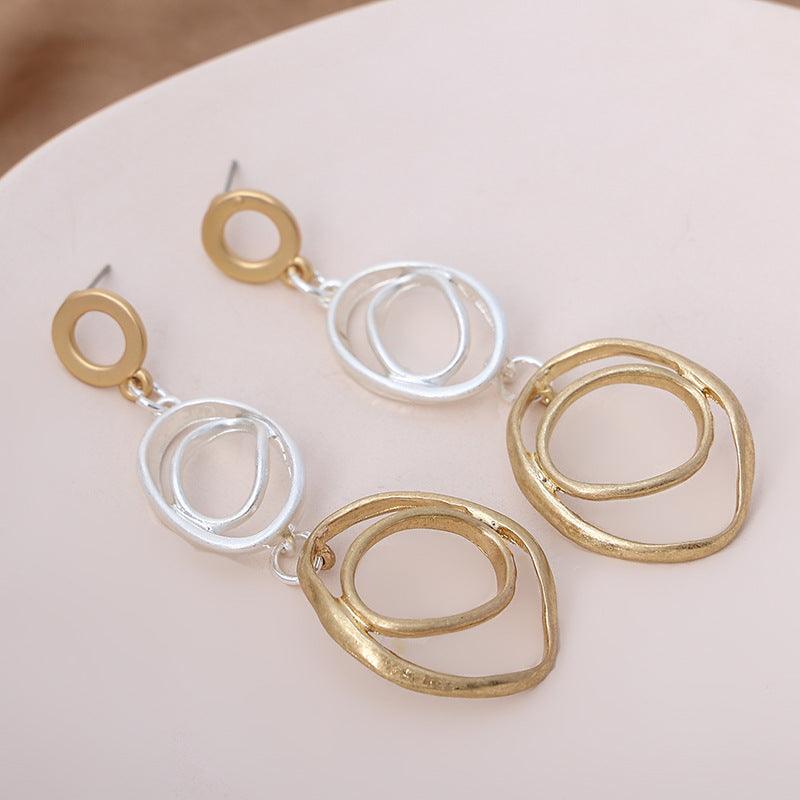 Temperament light luxury earpin fashion simple all matching earrings 672030684857 - COCOMELODY