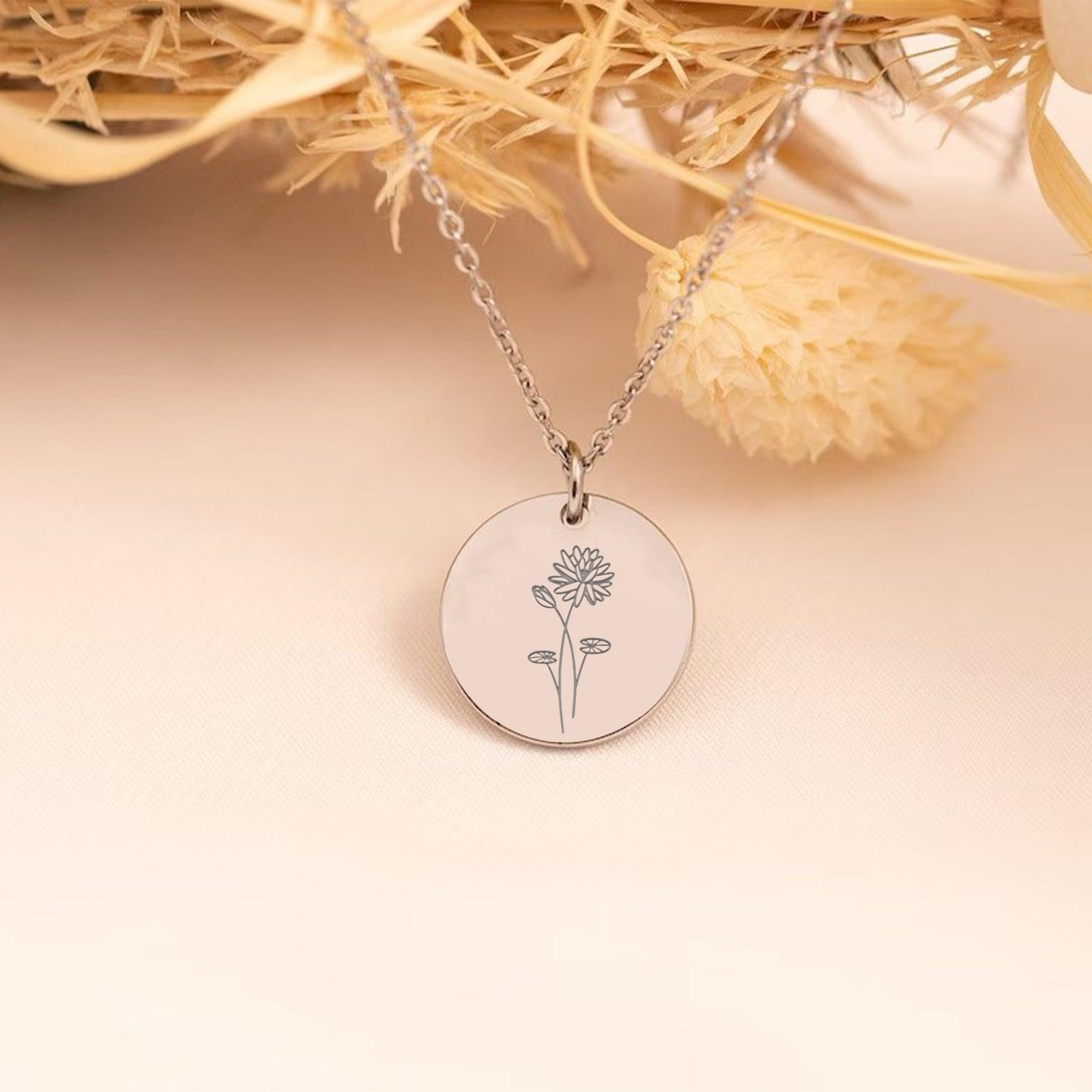 Personalized fashion versatile round necklace 792185123099 - COCOMELODY