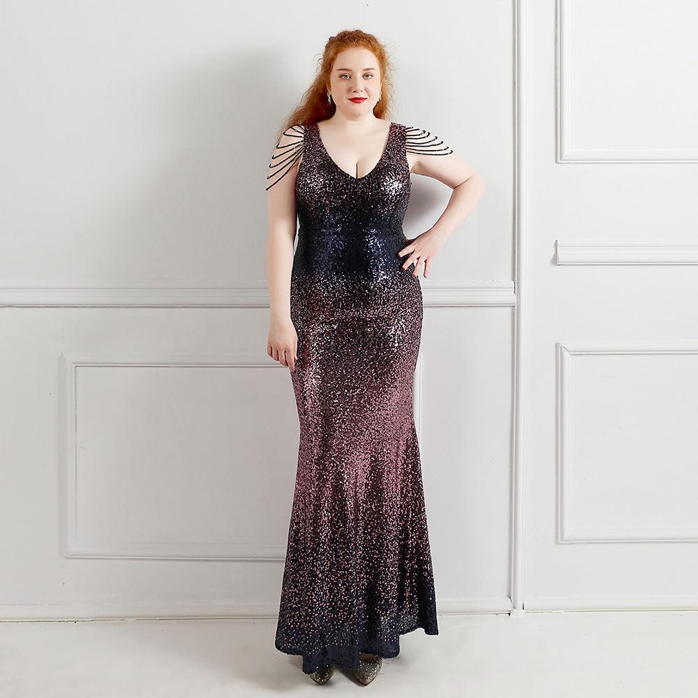 Trumpet-Mermaid Floor Length Sequins Evening Dress 647184898598 - COCOMELODY