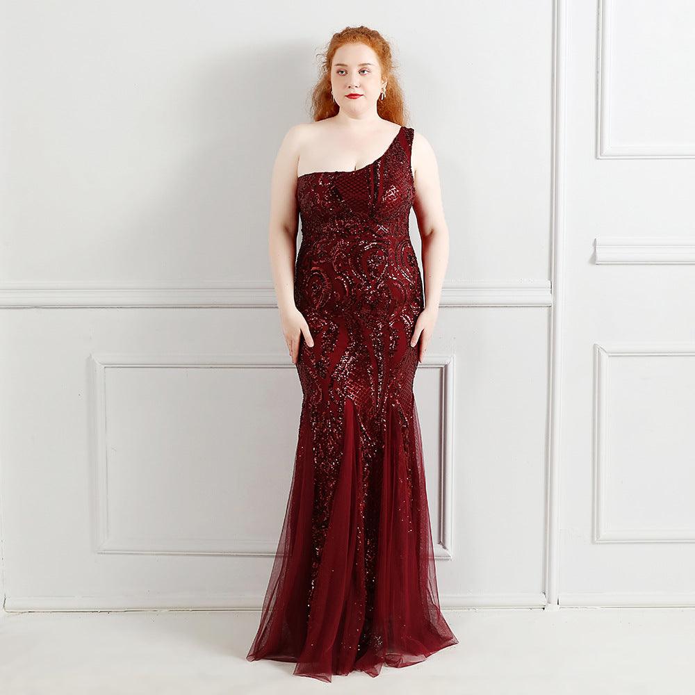 Trumpet-Mermaid Floor Length Sequins Evening Dress 646646504054 - COCOMELODY