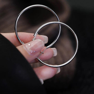 Round hoop earrings 810056657479 - COCOMELODY