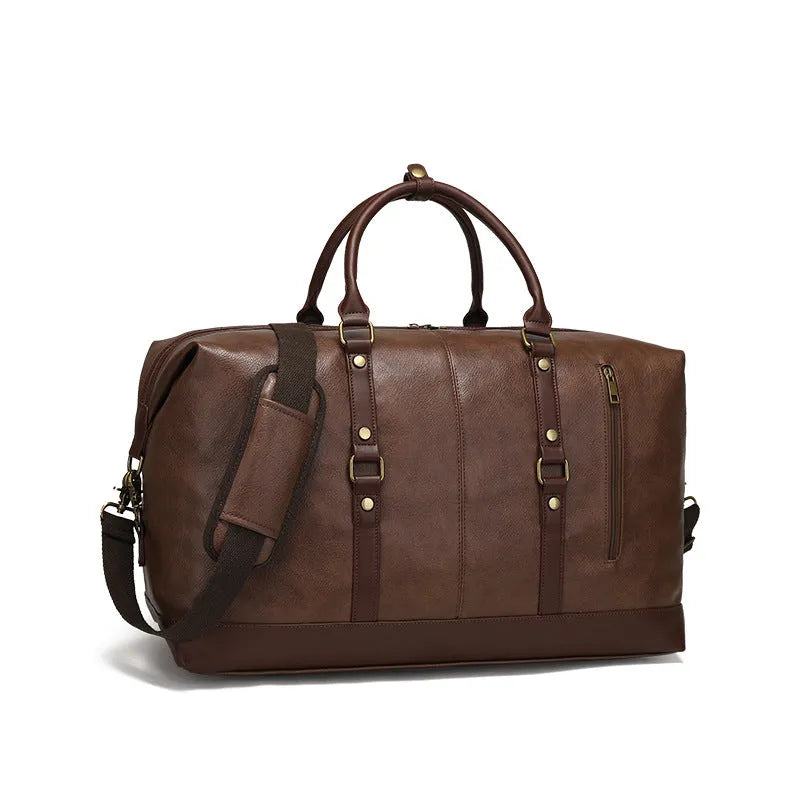 Business style solid color travel bag outdoor shoulder 661241140419 - COCOMELODY