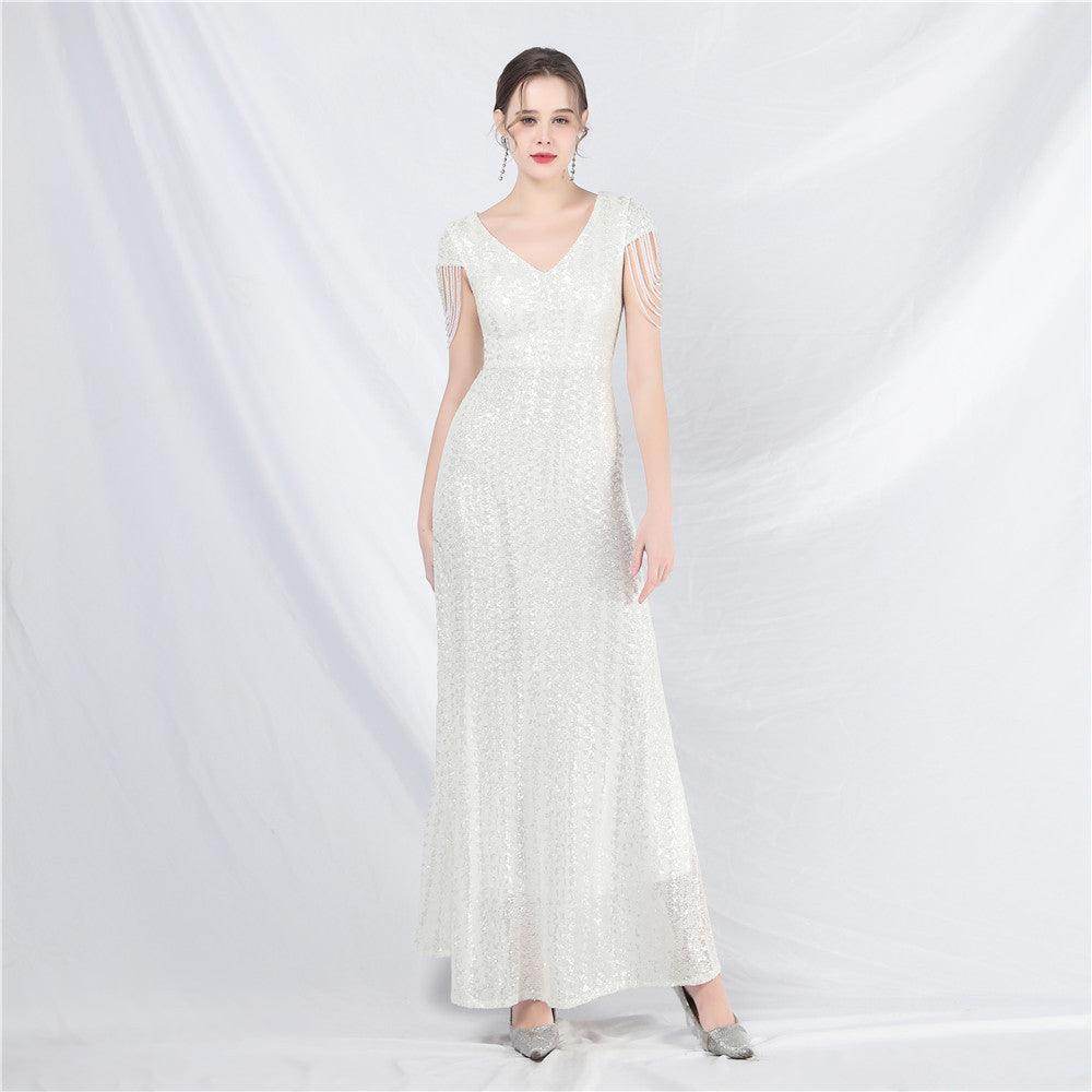 Trumpet-Mermaid Floor Length Sequins Dress 798985229504 - COCOMELODY