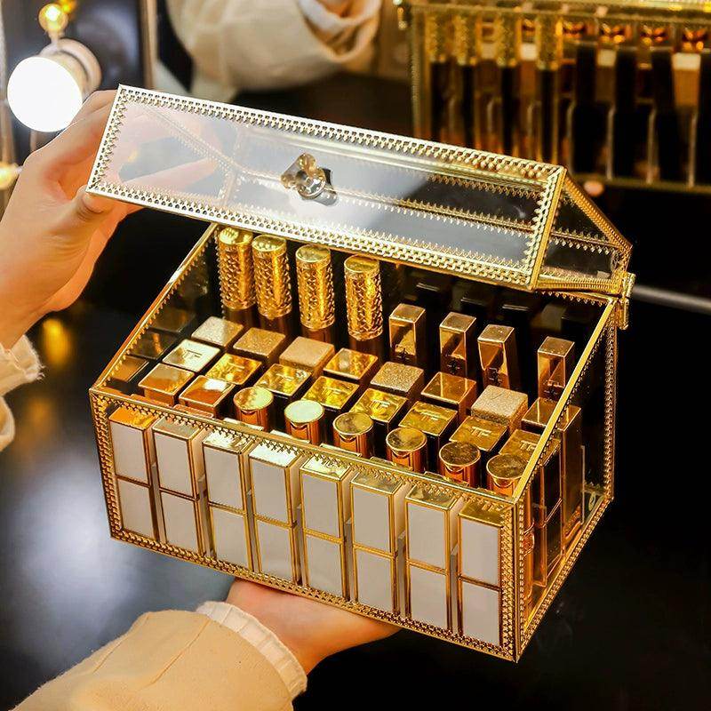 Lipstick storage box with cover European small luxury lip glaze shelf 624582009853 - COCOMELODY