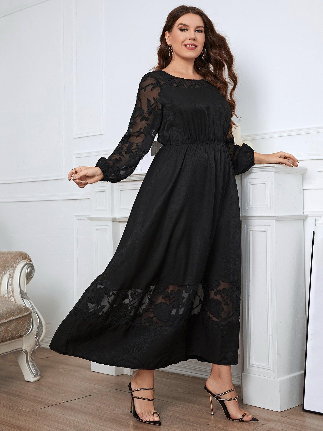 A-Line Ankle Length Lace Dress 683689364893 - COCOMELODY