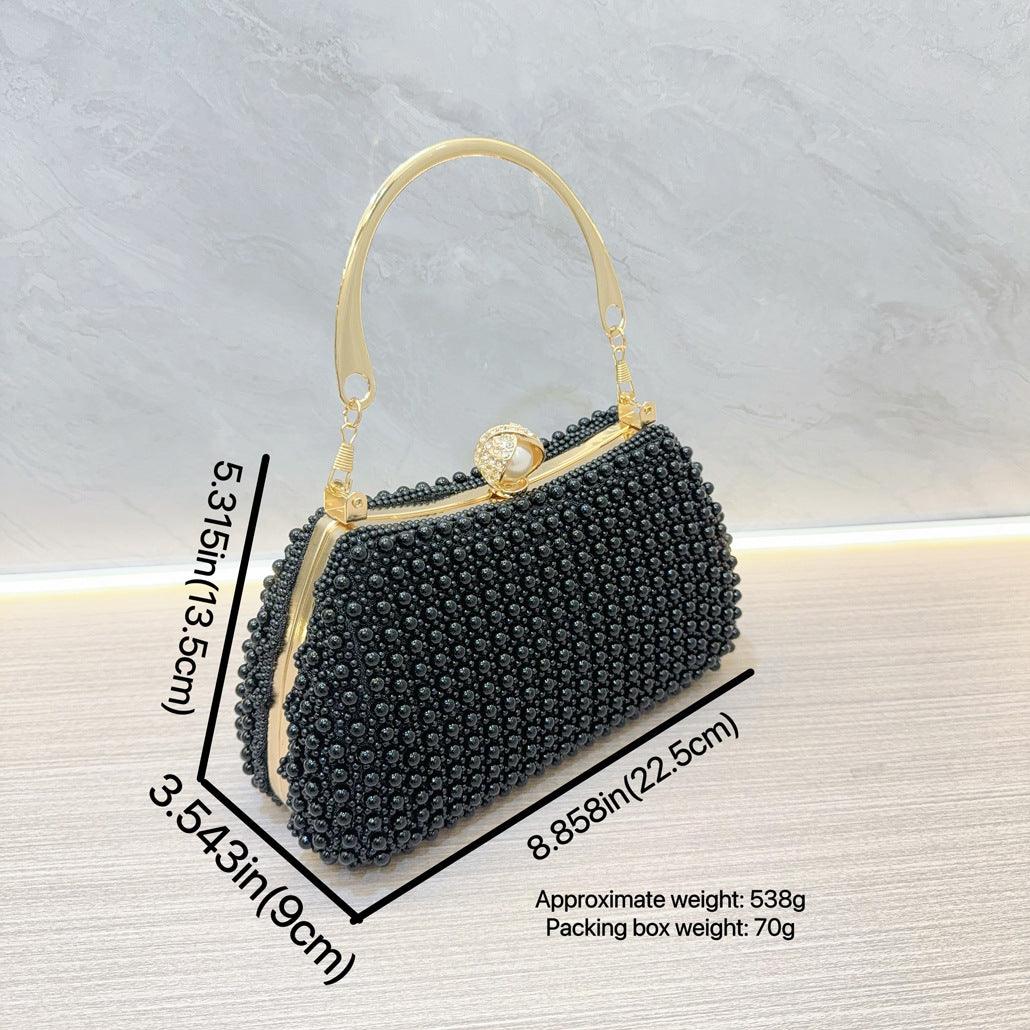 Pearl Tote Party Dress Party bag Evening bag Diagonal dinner bag 758596864368 - COCOMELODY