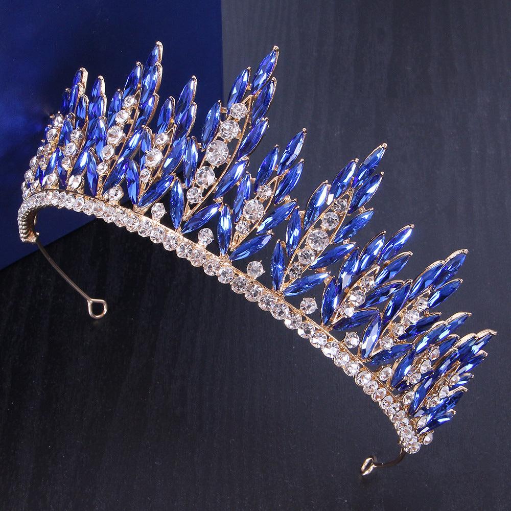 Full diamond super flash half round crown bride wedding headwear photography with makeup styling up-hair crown 677485871099