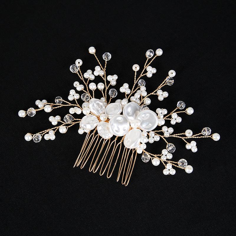 White Pearl Bride Combs 3 pieces 671252216580 - COCOMELODY