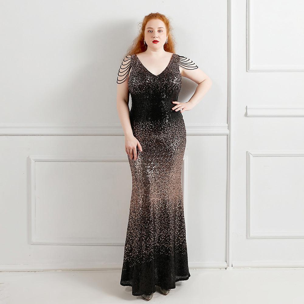 Trumpet-Mermaid Floor Length Sequins Evening Dress 647184898598 - COCOMELODY