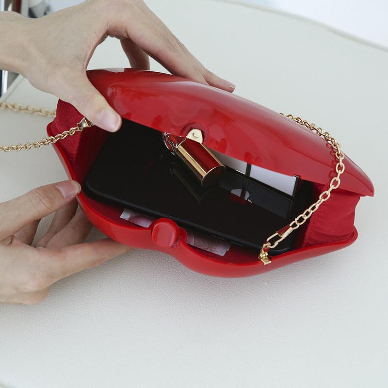 Acrylic Red Lips dinner bag 651077833983 - COCOMELODY