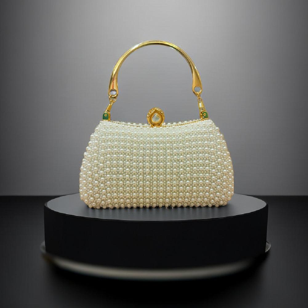Pearl Tote Party Dress Party bag Evening bag Diagonal dinner bag 758596864368 - COCOMELODY