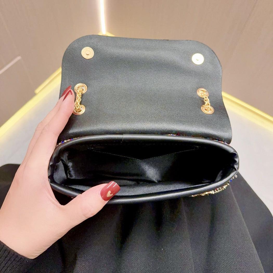 Vintage underarm bag Stylish rhinestone small bag Shoulder Bag Crossbody dinner bag 777753447631 - COCOMELODY