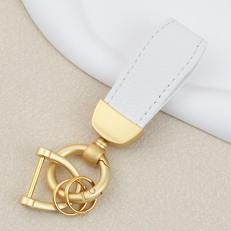 Men's car leather keychain candy-colored couple key pendant 710225427541 - COCOMELODY