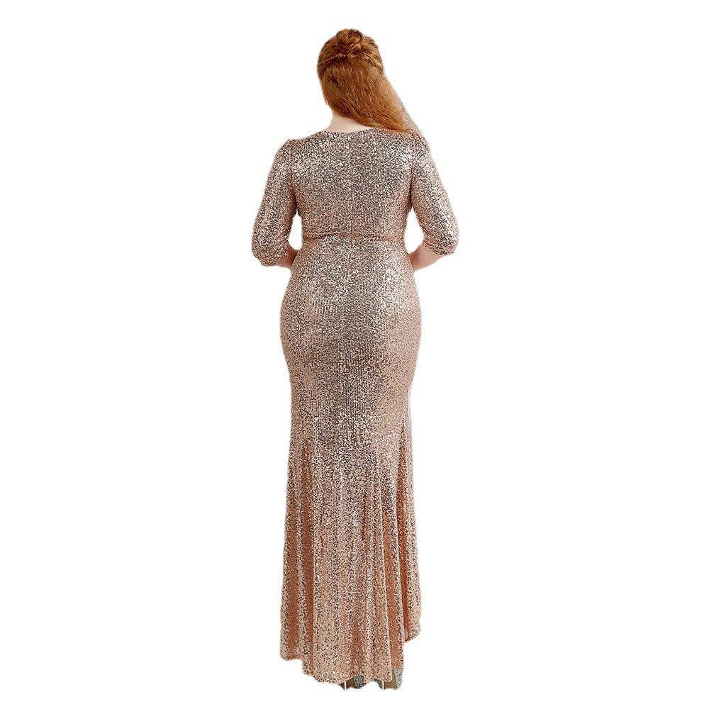Trumpet-Mermaid Ankle Length Sequin Evening Dress 647046553915 - COCOMELODY